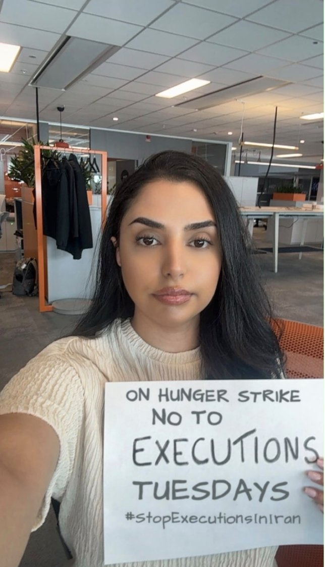 CYIYouth's tweet photo. Young Iranians from across the world are joining @ginitastar in the #NoToExecutionTuesdays hunger strike to stand in solidarity with all political prisoners in Iran.

Every Tuesday, prisoners inside Iran risk their health and lives to say no to executions. Today, we stand with them.

#StopExecutionsInIran #NoToExecutionTuesdays  #freepoliticalprisonersiniran

@statedeptspox @eu_eeas @CanadaFP