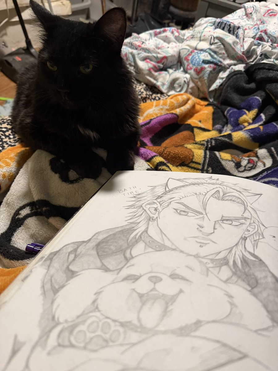 katcochiouma's tweet photo. Luffy knowing that if Iโm drawing itโs Dabi or Hazard ๐
#Luffy #CatsofX #BlackCats #CatMom #ArtistLife #ArtistProblems #Sketchbook #TraditionalArt #PencilDrawing #ArtWIP #Dabi #DabiFanart #TouyaTodoroki #MyHeroAcademia #HazardOverwatch #Overwatch2 #OverwatchFanArt #AnimeFanart https://t.co/tU1hjVq08q