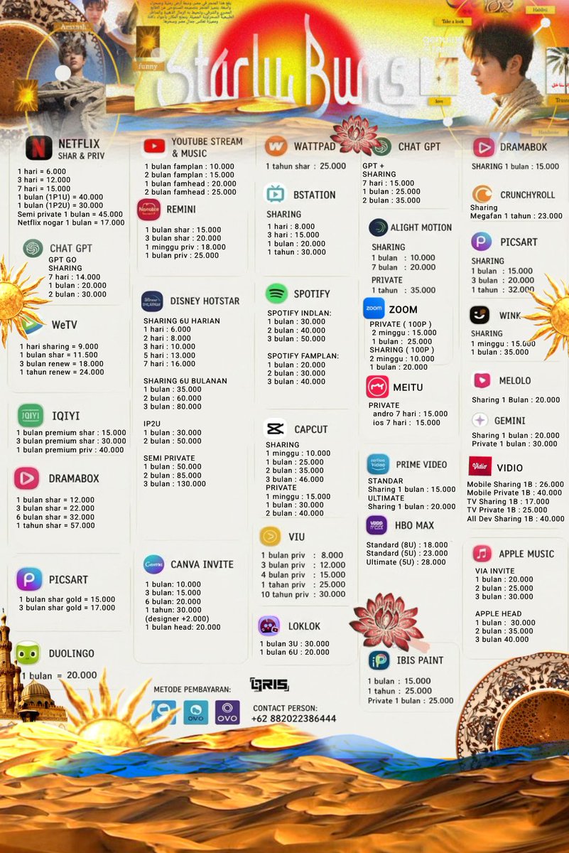 starlybums's tweet photo. 𓂃 ☆ starlybums | متجر التطبيقات 🏜️ HIT ME UP https://t.co/9Q1g5G8fmF NETPLIK, PIU, SPOTIPI &amp; more ✦ premium apps for ur daily needs 🪄 أهلاً وسهلاً ♡ + proofs 800++ https://t.co/uu7fAHobfg #zonauangㅤ 

UPDATE!  harga terbaru, jumlah paket apk premium, dan penambahan apk https://t.co/v2hZP3df34