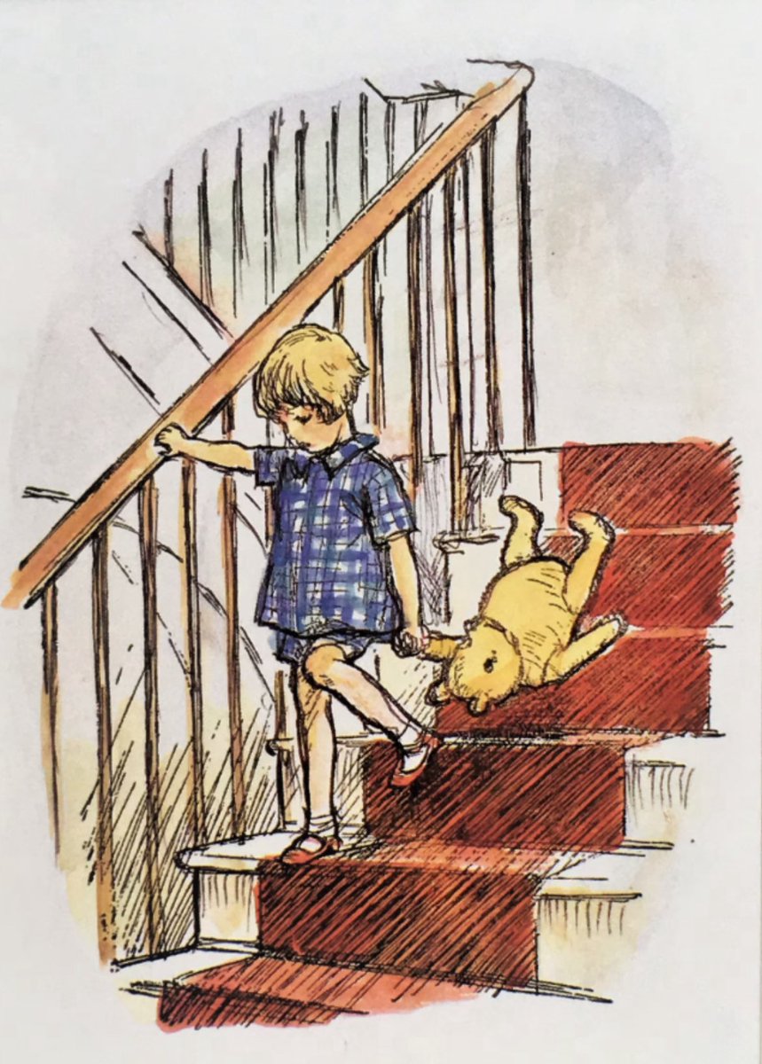 A_AMilne's tweet photo. “What about a story?” said Christopher Robin. “Could you very sweetly tell Winnie-the-Pooh one?”
“I suppose I could,” I said. “What sort of stories does he like?”
“About himself. Because he’s that sort of Bear.”
“I’ll try,” I said.
So I tried. ~A.A.Milne
#winniethepooh100 https://t.co/ns2yIx3ZPJ