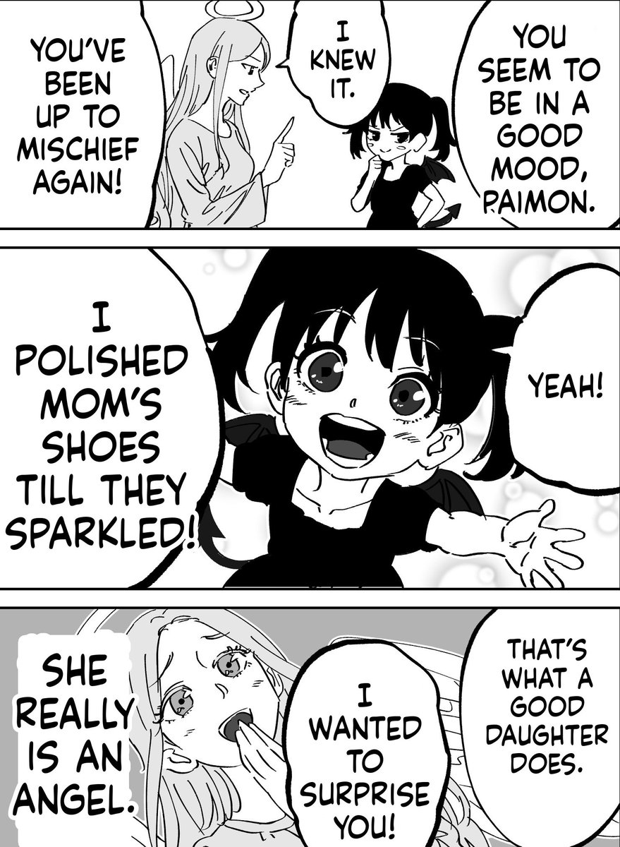 SenseiContext's tweet photo. The Angel Mother and the Demon Daughter.

TL/Edit:@SenseiContext | Art:
@kou88450 https://t.co/lIxlpKU1Au