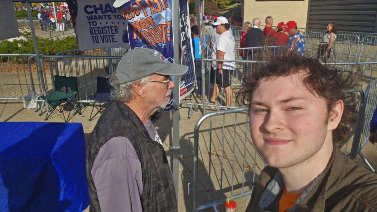 corbinsing's tweet photo. Picture with the Turning point tent at Youngstown Ohio for the Trump midterm rally 10/12/2026

We love you Charlie Kirk. https://t.co/U7Pg35zlpE