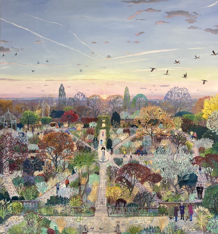 womensart1's tweet photo. 'Autumn Garden' by contemporary English painter Emma Haworth #WomensArt https://t.co/cVgKH6PYTx