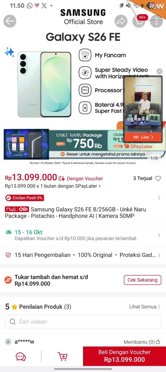 mintychocoi's tweet photo. @ShopeeID Suka banget dan pengen punya The FEnomenal Creator Phone #GalaxyS26FE 🥳 #ItsFEnomenal #S26FEnomenalxShopee

bismillah, wish me luckk 💓 https://t.co/gwR5afTA91