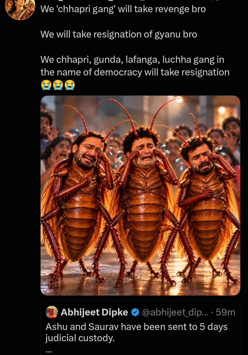 Anti_cockroach_'s tweet photo. @GenZofIndia We r with u bro 🤘✊ https://t.co/zF2Mo7Kr1g