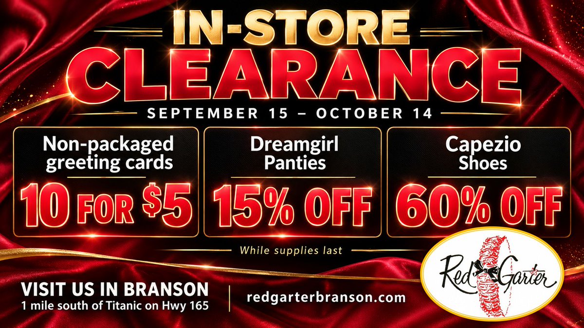 RGarterbranson's tweet photo. Please visit our website at
https://t.co/Vrr2MSHa3i
_______________________________________
.
Also, please leave a Google Review
https://t.co/XtRIZ1SEIJ
_________________________________________
.
#explorebranson #redgarterbranson #bransonredgarter #hollistermo #bestofbranson https://t.co/7sPzAbQCnJ
