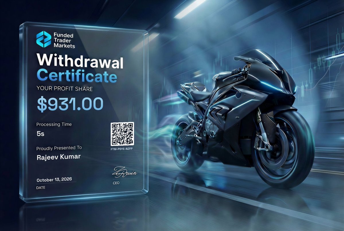 Rajeevtrader01's tweet photo. Reccived My life's biggest payout in just 5 Second🤩

But behind of this payout there is 4 years of effort and my never give up mentality!

FTM is really Crazy 🔥
Thanks for fast payput i ever seen @FTMarketslive

#payout #ftm #propfirm https://t.co/tHJbtK6leA