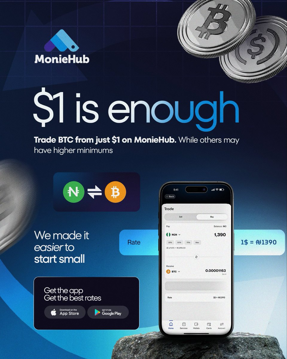 superbosschic's tweet photo. Been using Moniehub for my crypto &amp; gift card trades lately and I can’t lie, the rates have been interesting 👀

I always check the rate on the app before I trade.

If you trade either, download Moniehub and check what they’re offering today.

https://t.co/ljjv39hKtP https://t.co/ltfO1JpnRf
