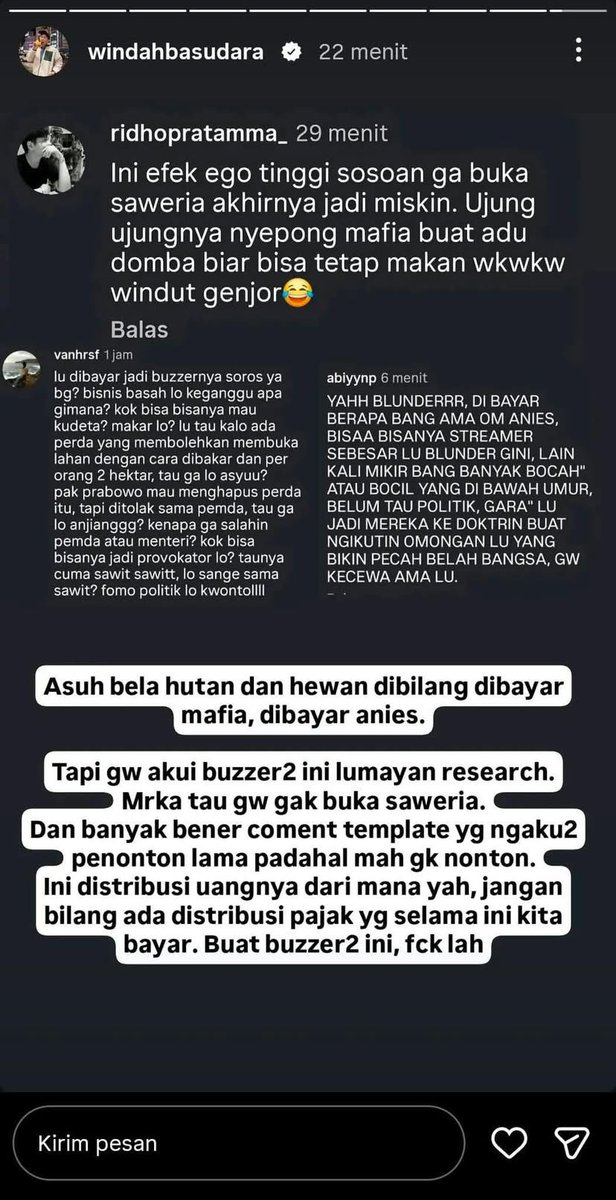 LambeSahamjja's tweet photo. sosok buzzer yang bilang windah di bayar soros karna bersuara soal kalimantan https://t.co/Dz3XJCs07P