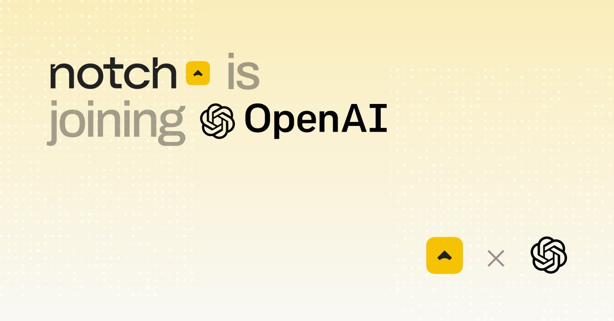 vinayjain404's tweet photo. Notch’s founding team is joining @OpenAI.

Two years ago, @ajain and I started Notch because we believed AI agents could help businesses grow autonomously. We built agentic experiences for advertising, worked with thousands of small businesses, and learned what it takes to turn fast-moving technology into something people use daily to run their ad budgets via Notch agents.

I’m proud of what our team built. They brought care to every iteration, and our customers made the work sharper. To our teammates, customers, investors, and everyone who backed us: thank you.

Aman and I are excited to bring what we’ve learned to the OpenAI Ads team.