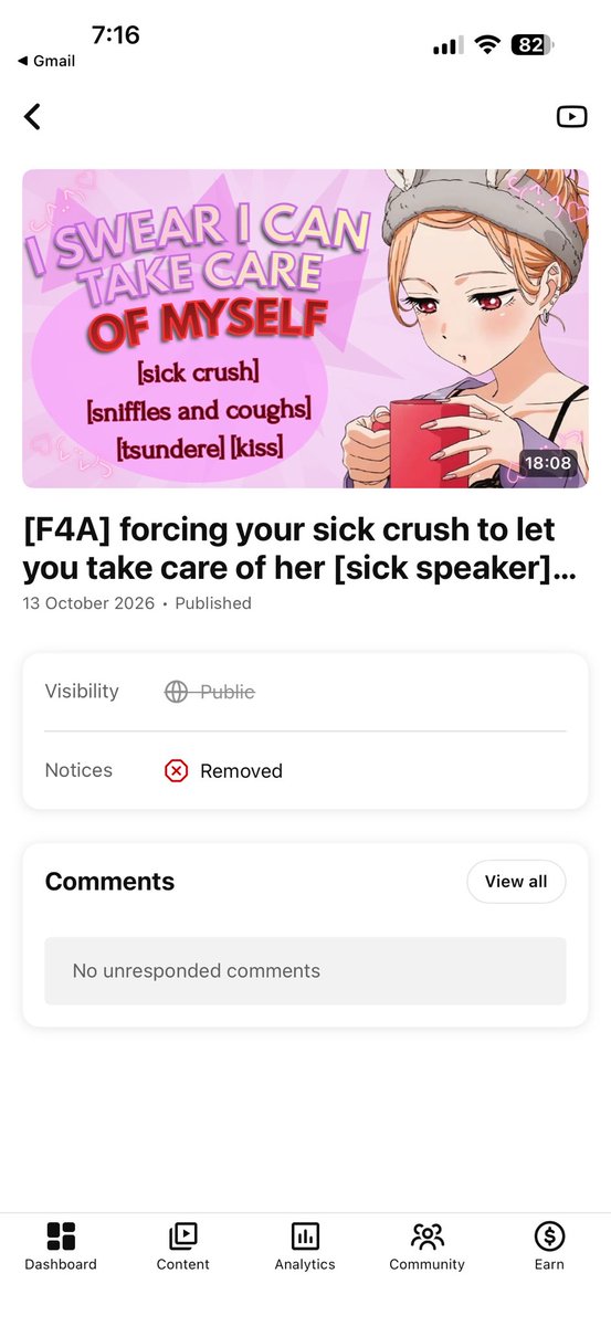 meowaudio's tweet photo. @YouTubeCreators are we being serious guys… what now we can’t be sick on youtube without getting whacked? i’m genuinely at a loss for words https://t.co/0CSViUY31Z