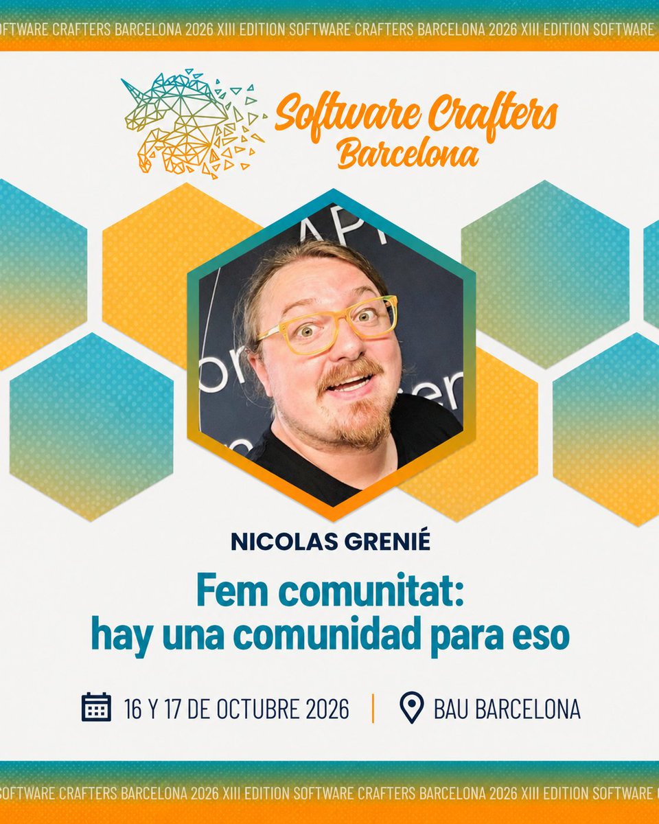 bcnswcraft's tweet photo. ¿Hay una comunidad para todo, pero cuesta encontrar la tuya?
🎤 @picsoung nos trae a #SCBCN26:
“Fem comunitat: hay una comunidad para eso”
10 años de evolución tech en Barcelona, IA y conexiones.
💛 Porque una comunidad va de personas.
🎟️ https://t.co/g31ivPLUCT https://t.co/JykMGt4pzV