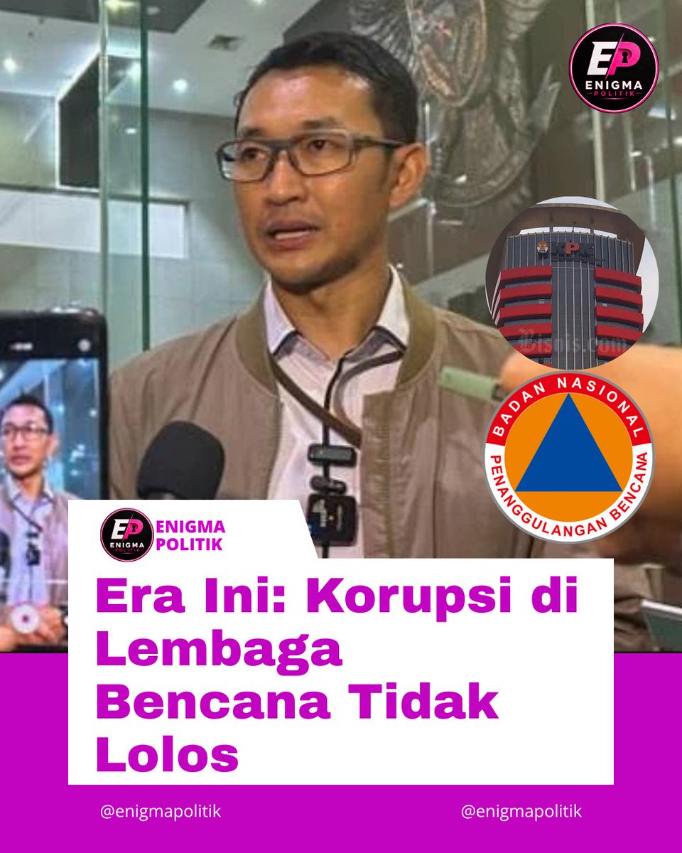EnigmaPolitik's tweet photo. 14 orang diamankan, Rp1,4 miliar dan logam mulia disita. Dugaan korupsi pengadaan di BNPB yang pakai dana siap pakai. Negara hadir untuk jaga uang rakyat, terutama yg disiapkan untuk situasi darurat.

#jagaindonesia #kamibersamapresiden #BerantasKorupsi #OTTBNPB #TakAdaYangLolos https://t.co/ckdI0H0j5N