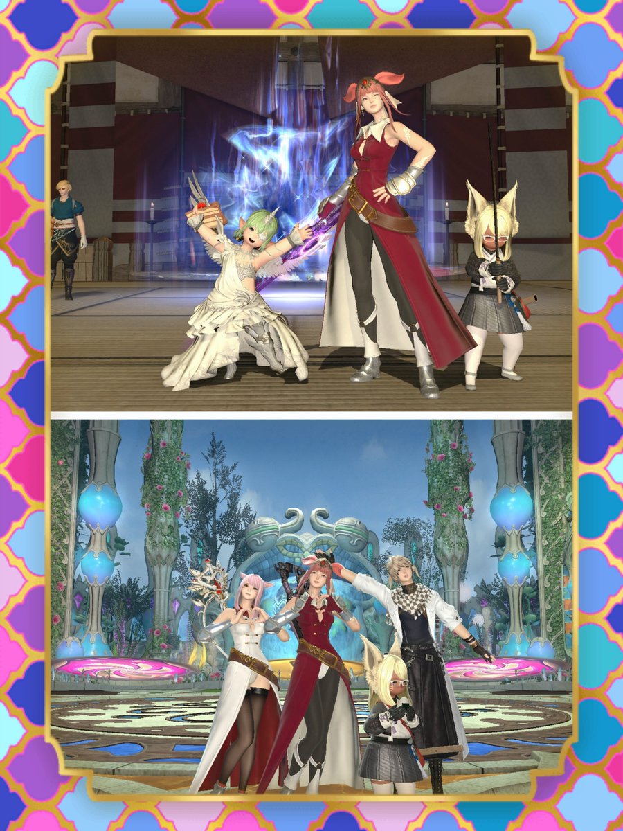 Are_PS5's tweet photo. #FF14
皆さんおはこんばんちは♪(◍•ᴗ•◍)
昨日はお得意様'アメリアンス'の信頼度MAX♪😀
報酬の専用衣装とミラプリ機能も開放♪😌
その後はUEDAメンバーで宝の地図周回や、モグコレ課題で'六根山'も攻略♪
FF15イベントでマウント'レガリア TYPE-G'もGET。4人相乗り出来るの楽しすぎです♪😆 https://t.co/UnDORSAIw7