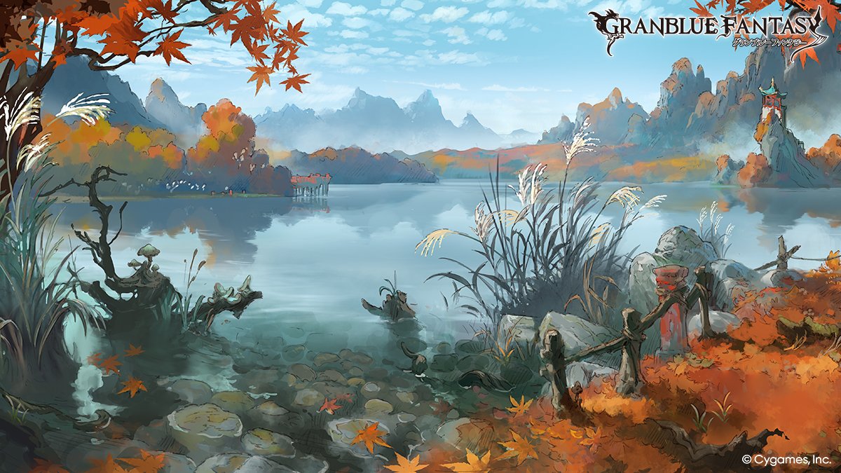 granbluefantasy's tweet photo. 【グランブルーファンタジー】今回お届けするイラストは秋の自然！
澄み渡った空と過ごしやすい気候が、心を旅へと駆り立てますね！
#グラブル #空の旅記録帳 https://t.co/Um1IE3fbZC