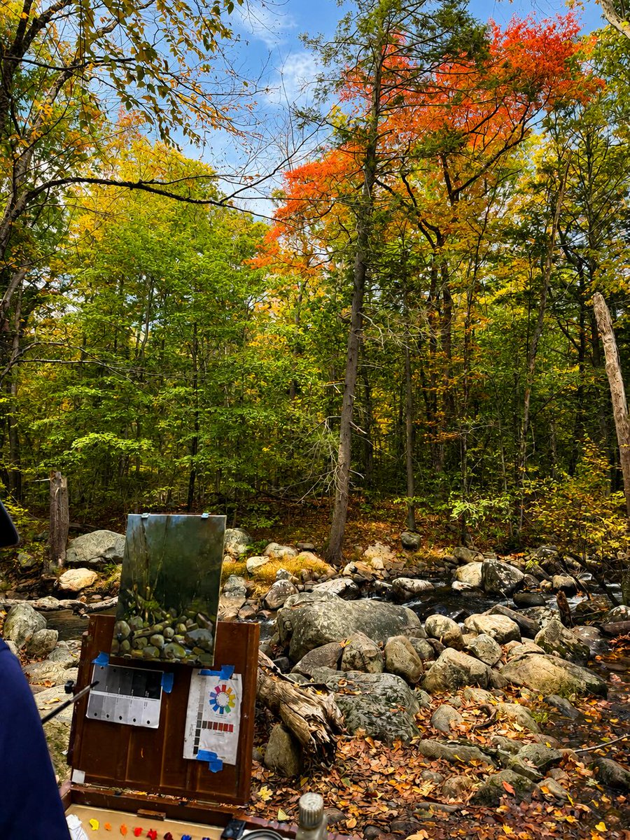 Siennau3ag's tweet photo. Harriman state park’s fall colors are beautiful, red and orange leaves with golden trees, sunlight on the lake, peaceful autumn time https://t.co/JPkGipjb9K