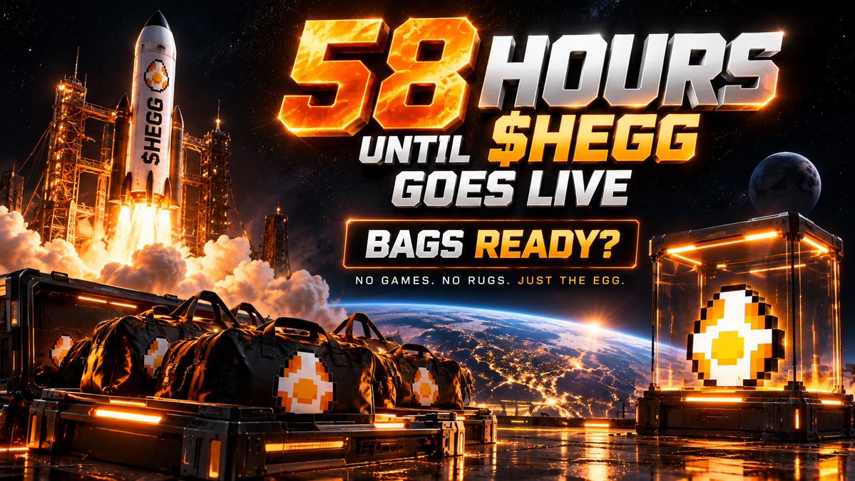 HonestEggSOL's tweet photo. 🚨🥚 58 HOURS UNTIL $HEGG GOES LIVE! 🔥

October 16 is getting closer. The hype is building, and many in the community already have their bags ready for launch. 👀💰

🔥 The countdown is ON.
💰 The bags are READY.
🥚 The community is getting ready for the big moment.

ARE YOU READY? 🚀

🌐 https://t.co/eFCBlQpqPB
💬 https://t.co/nEm2Pmx0OX

58 HOURS LEFT. LET’S MAKE SOME NOISE!

#HEGG #Solana