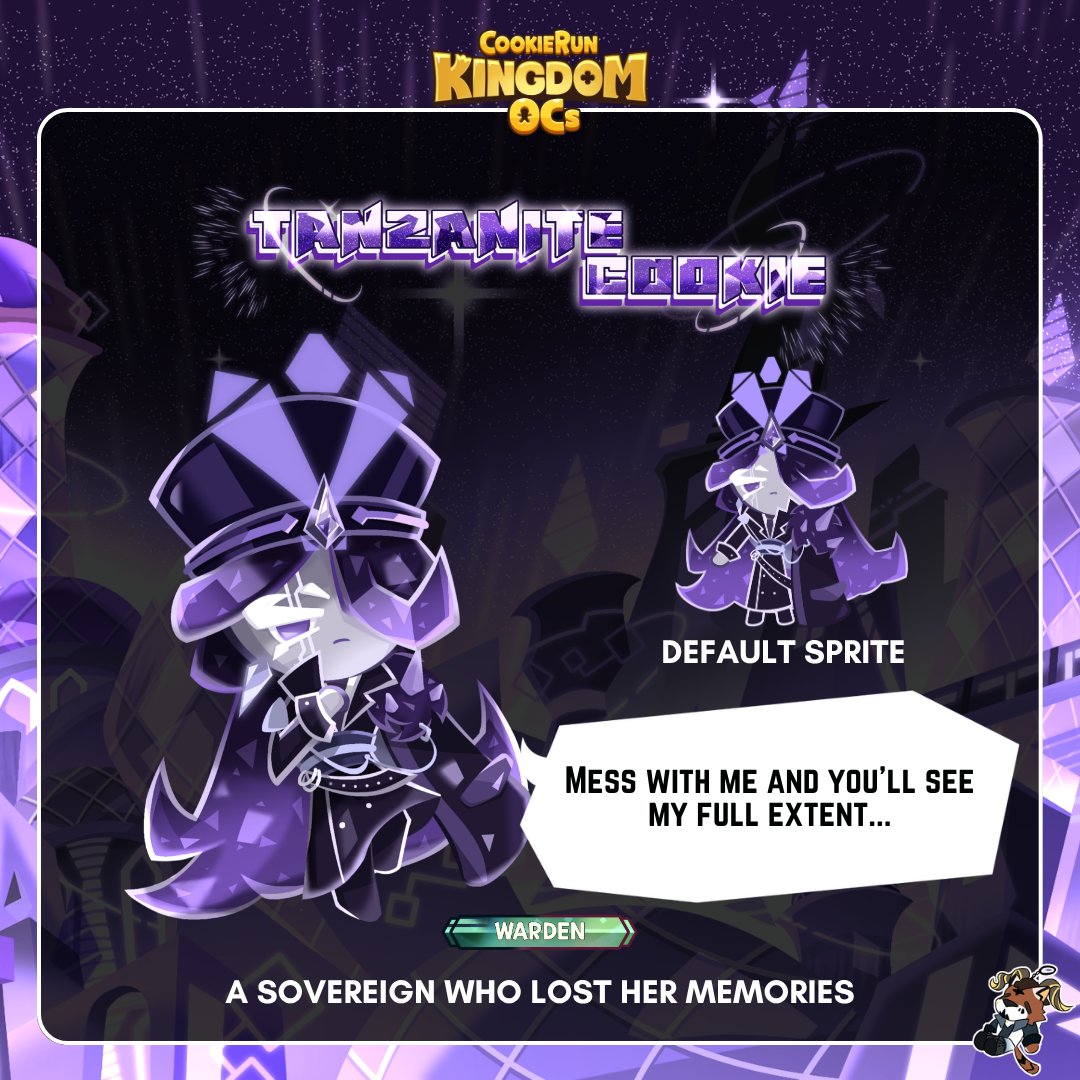 SpicyPeachMango's tweet photo. The 6th Warden. Tiger's Eye is the 1st, Star Sapphire is the 2nd, and the other 3 is not introduced yet.
#cookierunkingdom #cookierunkingdomoc https://t.co/viy75hhKbz