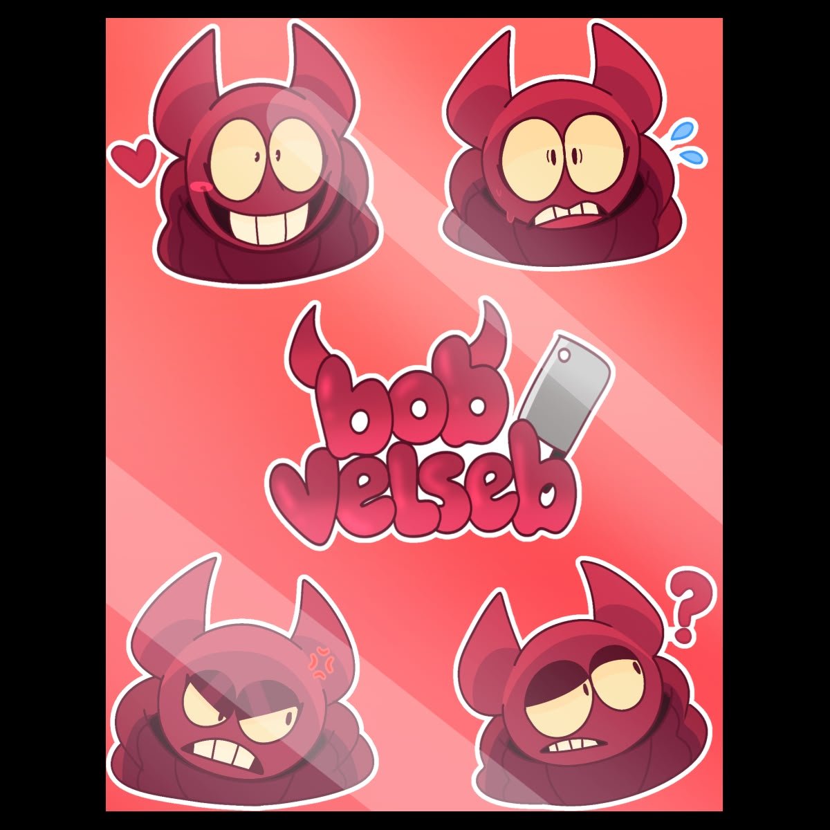 Luvs_suguru's tweet photo. New items available at https://t.co/5TJH8EyCi5

Bob velseb stickers and a matching keychain! Can also purchase as a bundle!

#bobvelseb
#spookymonthart 
#spookymonth
#srpelo 
#spookymonthfandom https://t.co/A8eUwdQrAL