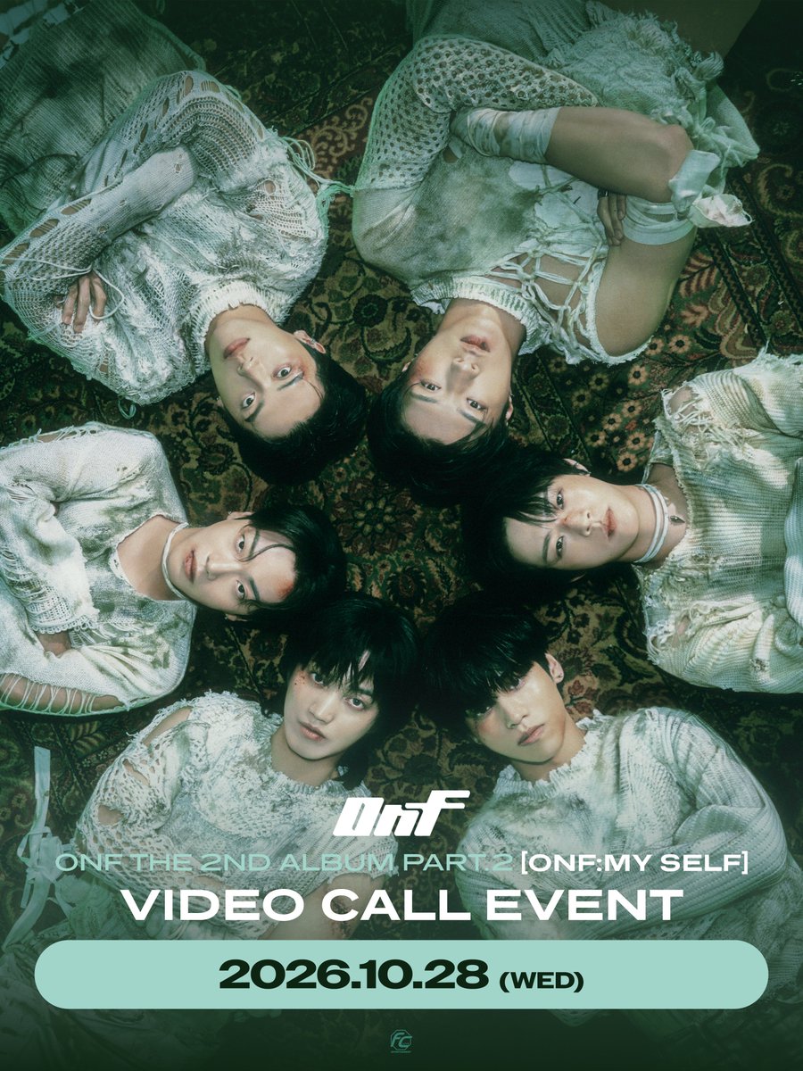 FCLIVE_official's tweet photo. ONF THE 2ND ALBUM Part.2 [ONF:MY SELF] VIDEO CALL EVENT

＼✨ビデオコールイベント決定✨／

📅開催日時:10月28日(水)19:00-
part1📲個別(メンバー別10名当選)
part2📲ユニット(ユニット別10名当選)
part3📲団体(20名当選)

🛒販売期間
10月15日(木) 12:00～10月18日(日) 23:59まで
🔗ご購入・詳細はこちら
https://t.co/trhfI9Y7fS

#ONF #온앤오프 #オンエンオフ
#ONF_MY_SELF