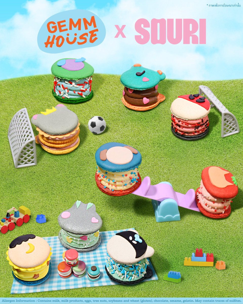 souri_bkk's tweet photo. GEMM HOUSE x SOURI 💖✨ กับการเปิดตัวด้วย 9 แครักเตอร์แรก ที่จะมาเสิร์ฟความอร่อยในรูปแบบแฟตการองสุดน่ารัก @GEMMHOUSE 

🐰 Metaa Fatcaron บัตเตอร์ครีมเลมอนครีมชีสและเค้กแครอทเนื้อนุ่มฉ่ำ ให้รสชาติหวาน มัน เปรี้ยวเค็มจากครีมชีส และหอมชินนามอนอ่อน ๆ

🐻‍❄️  Polcasan Fatcaron บัตเตอร์ครีมนมวานิลลา สอดไส้ซอสสตรอว์เบอร์รีมาร์ชแมลโลว์ และมาร์ชแมลโลว์ หวานหอมละมุน พร้อมเนื้อสัมผัสหนึบหนับ

🥑 Avocean Fatcaron บัตเตอร์ครีมบลูเบอร์รีและอะโวคาโดเคิร์ดเนื้อเนียน รสหวานอมเปรี้ยวจากบลูเบอร์รี และมีความมันจากอะโวคาโด

🎵 Permpoon Fatcaron ดาร์กช็อกโกแลตกานาชและช็อกโกแลตคอนเฟลกรสเข้มข้น มีความหวานและขมเล็กน้อยจากช็อกโกแลต

🧀 Look Khunnoo Fatcaron บัตเตอร์ครีมเชดดาร์ชีส คั่นด้วยแครกเกอร์ชีส หอมมัน เค็มเล็กน้อย พร้อมสัมผัสกรุบกรอบ

🍅 Tomafox Fatcaron บัตเตอร์ครีมสตรอว์เบอร์รีและชีสเค้กมะเขือเทศเนื้อนุ่ม หวานมัน เปรี้ยวเล็กน้อย

❤️‍🔥 Domiia Fatcaron บัตเตอร์ครีมราสป์เบอร์รีและเม็ดข้าวพองช็อกโกแลต หวานอมเปรี้ยวจากครีม พร้อมตัดกับความกรุบกรอบอย่างลงตัว
 
🌀 Jummo Fatcaron บัตเตอร์ครีมบลูเลมอนและป๊อปปิ้งแคนดี้ หอมเลมอน เพิ่มความสนุกด้วยสัมผัสซ่า ๆ ในปาก

🍯 Wesley Fatcaron บัตเตอร์ครีมนมน้ำผึ้งและเจลลี่น้ำผึ้ง หอมหวานกลิ่นน้ำผึ้ง พร้อมสัมผัสหนึบหนับ

พบกับ GEMM HOUSE x SOURI ได้ตั้งแต่วันที่ 15 ตุลาคม 2569 เป็นต้นไป 
📍 วางจำหน่ายเฉพาะที่ GEMM HOUSE เท่านั้น! 💖

#SOURI #SOURIBKK #GEMMHOUSExSOURI
