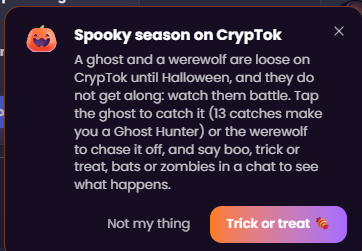 cryptokofficial's tweet photo. Trick or treat! 8) https://t.co/alg93z554i