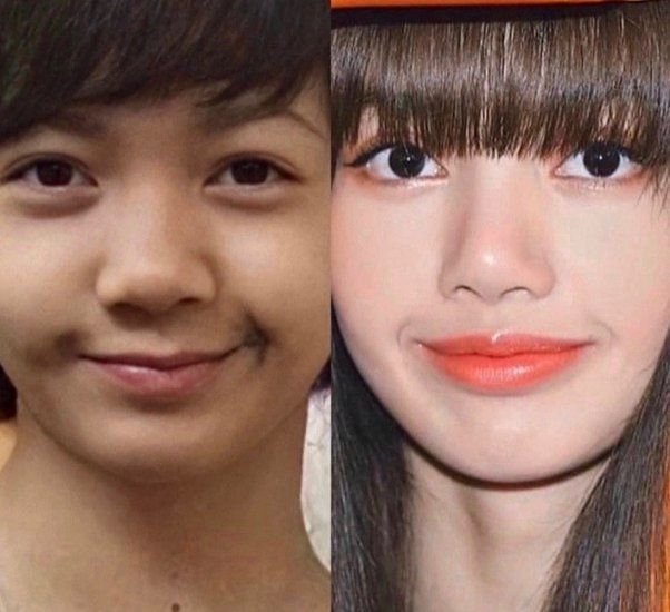 Thvxlisa's tweet photo. @prettynin1 Notice how Lisa's nose is still the same but jenwhore's isn't and 
Girl, different angles, lighting, and camera quality exist 😭 Not every difference between pictures proves anything. Hope this helps 😂 https://t.co/DhGtLTJHs7