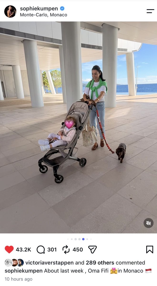 verstappenhq's tweet photo. So many people hating on Max and Kelly for “abandoning” their kids with the nanny while they were in Singapore. Meanwhile Max’s mom was babysitting them (and the pets). Are parents never allowed to be away from home? Touch grass. https://t.co/lWcpdEB7rC