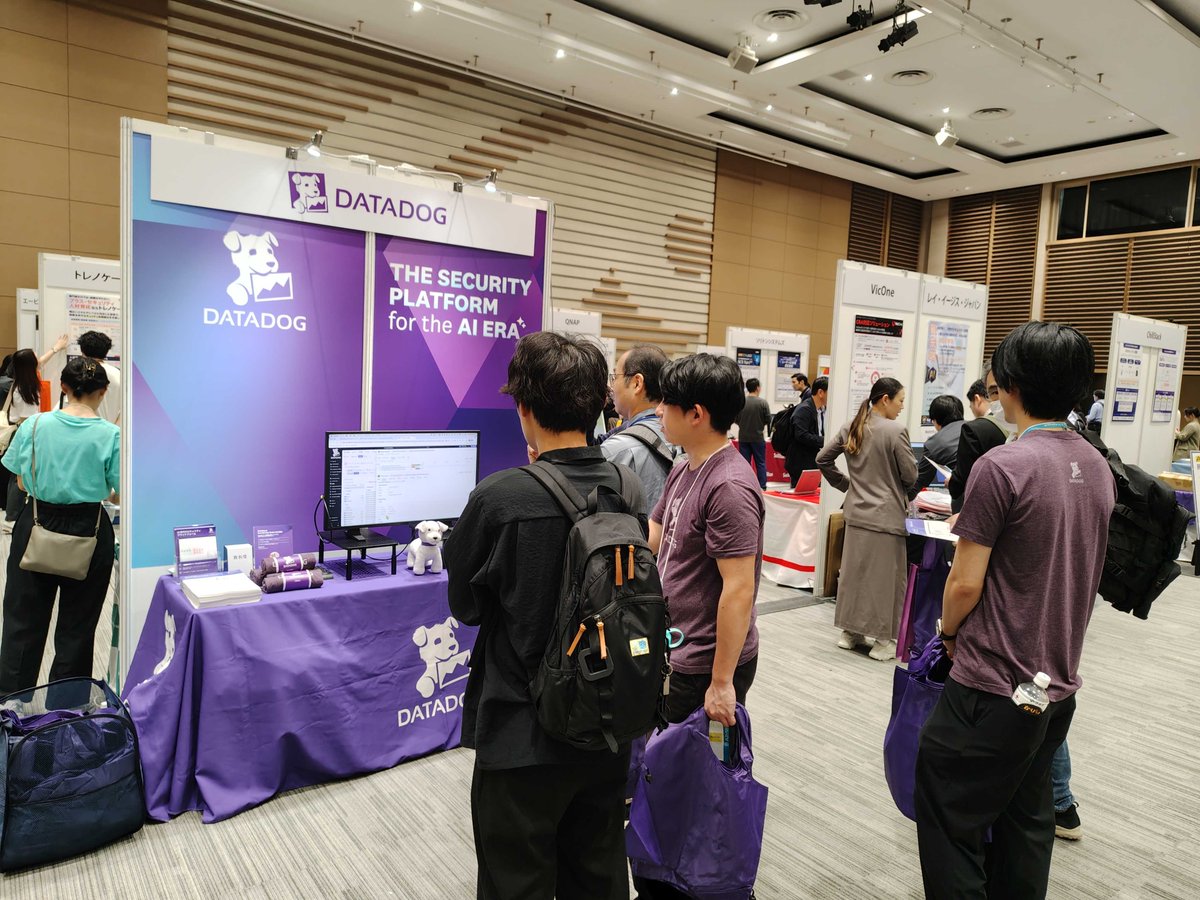 DatadogJ's tweet photo. [イベント出展情報] Security Days Fall 2026 Osakaに出展しています！
本日、グランフロント大阪で開催中のSecurity Days Fall 2026 Osakaにブース出展しています。ご来場の際はぜひお立ち寄りください
#SecurityDays #Datadog https://t.co/bnJhGVdUZi