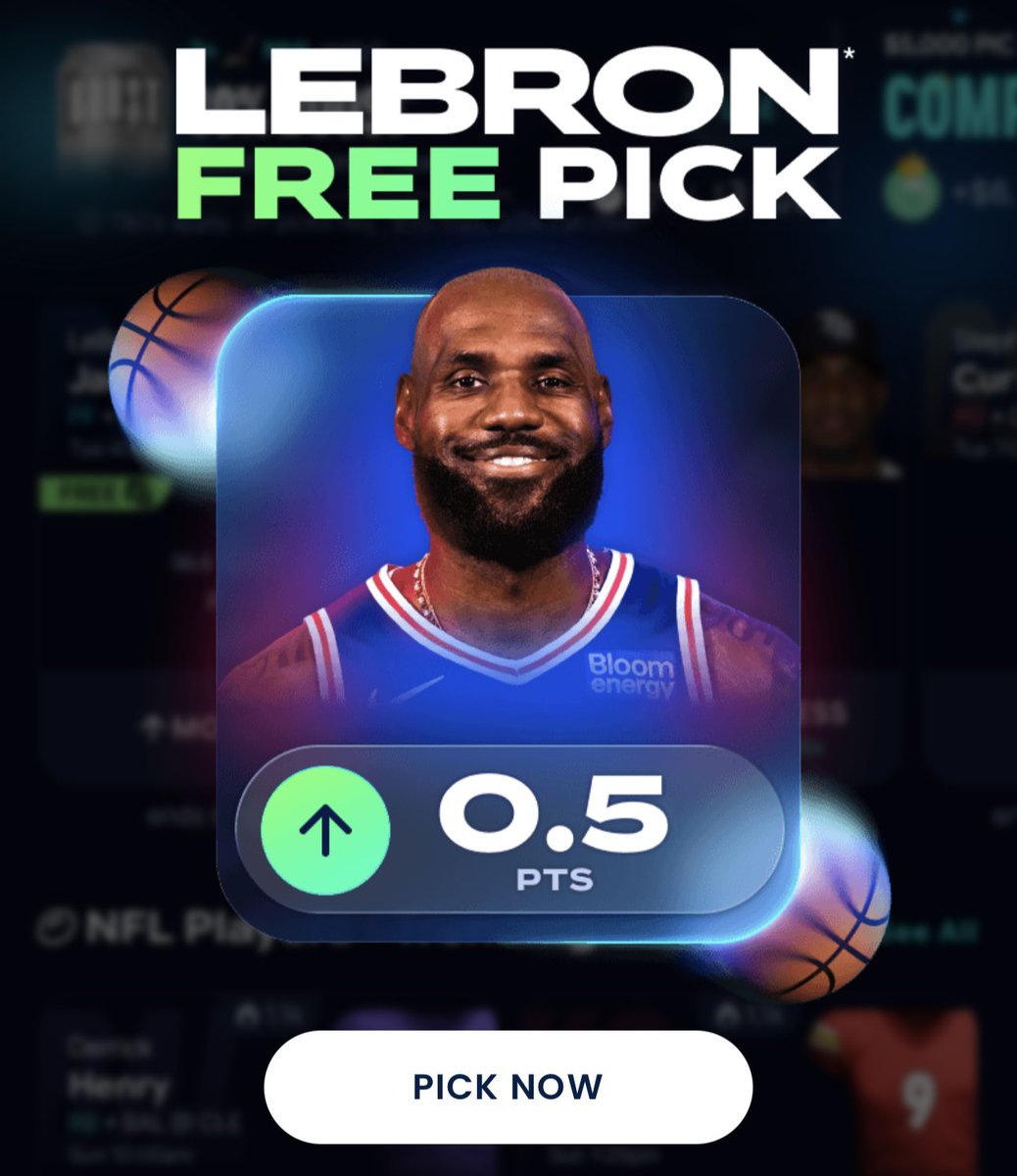 XAVPicksSports's tweet photo. NBA 10/20
76ers vs Knicks
LeBron James Free Pick
Tuesday NBA
LBJ needs 1 point!
Grab it on Sleeper with code XAV!
#nbapicks #nbalocks #basketballpicks #lbj #76ers https://t.co/6oTx5UCL1H
