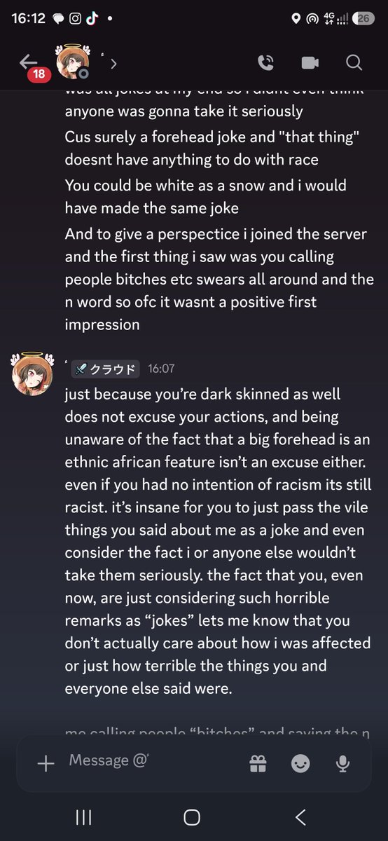 serlax_'s tweet photo. These were my dms with the @kuhenki  btw for qnyone curious i dont think my approach was bad etc and they are claiming i started defending myself after she didnt accept my apology but i was genuinely trying to understand how it was racist etc but their message made it clear https://t.co/J3xpeYsHfx