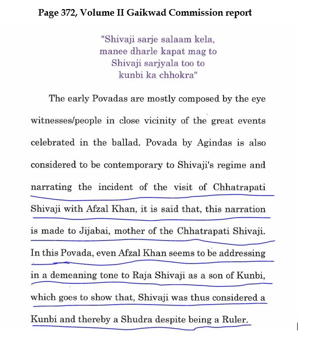 neha_laldas's tweet photo. Gaikwad Commission Report (2018) used to justify Maratha reservation quotes Afzal Khan & says Shivaji Maharaj was a Shudra.

Mahajan Commission Report (1983) used to justify MP OBC reservation says Shri Ram was casteist and killed Shambuk for breaking social order.

This is how low our politicians can get, to appease their votebanks!!