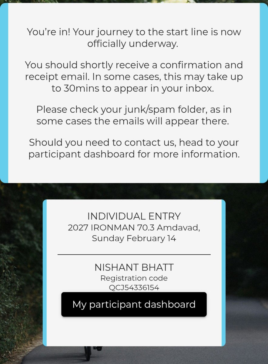 nish_builds's tweet photo. Lifemaxxxxxxxxxing

@IRONMANtri @GujaratTourism https://t.co/vfHvA28lyn
