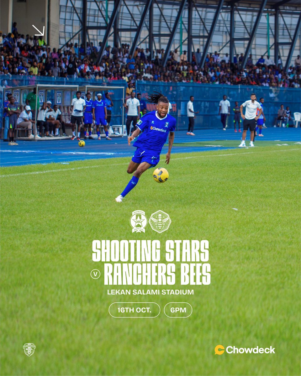 ShootingSc's tweet photo. UP NEXT 🔵

The Oluyole Warriors return to Adamasingba as we prepare to face Ranchers Bees in our next fixture.

#3SC | #UpShooting | #NPFL27 | #SHORAN https://t.co/g8hEKenjt0