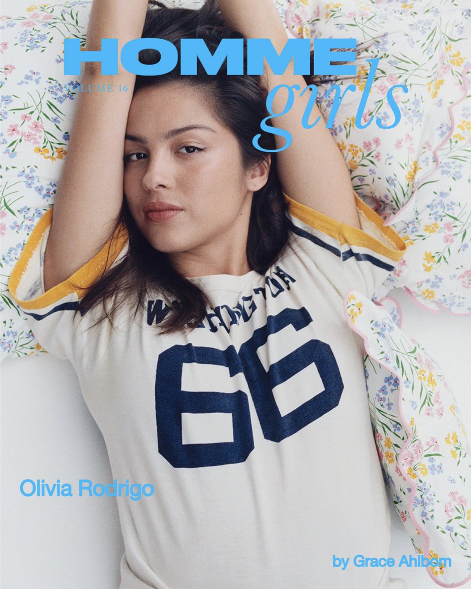 DailyRodrigo's tweet photo. Olivia for the cover of HommeGirls! https://t.co/l6UEvr5Ux5