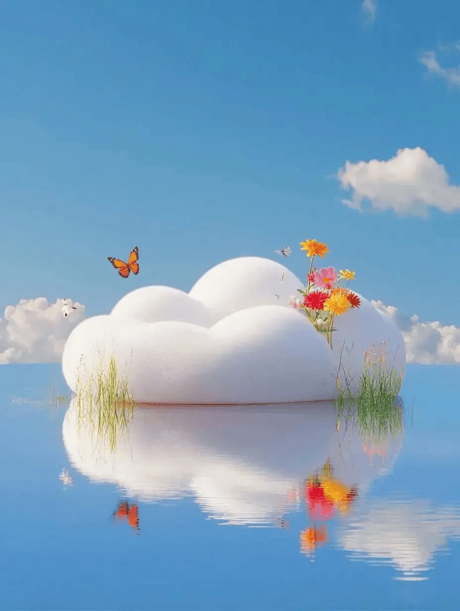 monarch_s's tweet photo. [Clouds sway gently, the mood's a bit shy—what a cozy little moment!]， https://t.co/HvVubA7xcQ