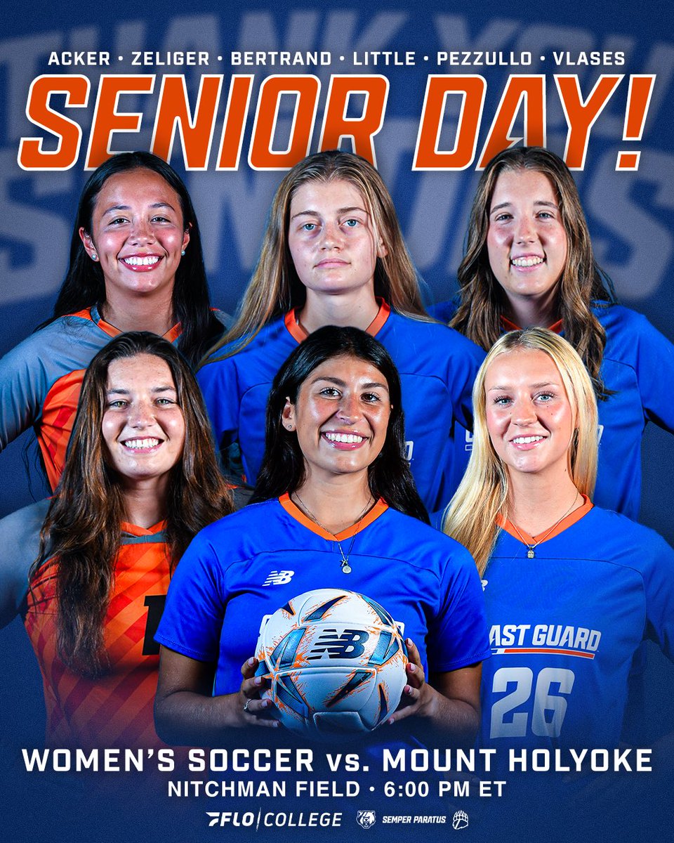 CoastGuardBears's tweet photo. 🐻⚽️ GAME DAY | Women’s Soccer is set to honor their 1/c on Senior Night before taking on @NEWMACsports foes Mount Holyoke College!

⌚️ 6:00 PM ET
🏟️ Nitchman Field
📺 @FloCollege

#GoCoastGuard #D3Soccer https://t.co/pK8mrOXodI