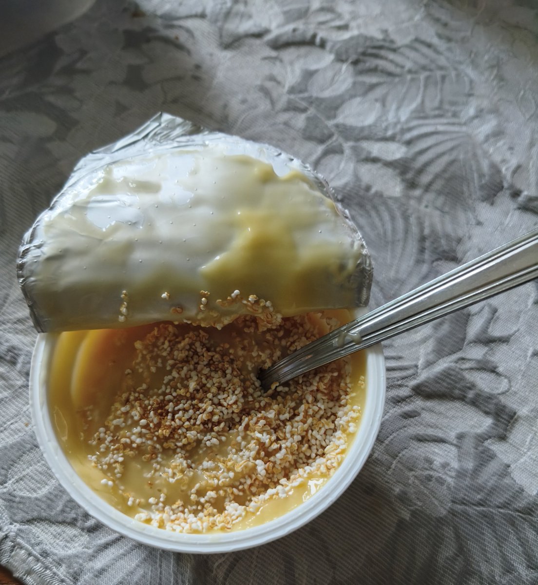 sweetieMikaa's tweet photo. Breakfast before uni
Vanilla dessert + tbsp of amaranthus 
125 kcal https://t.co/ozqb9Lq2Hb