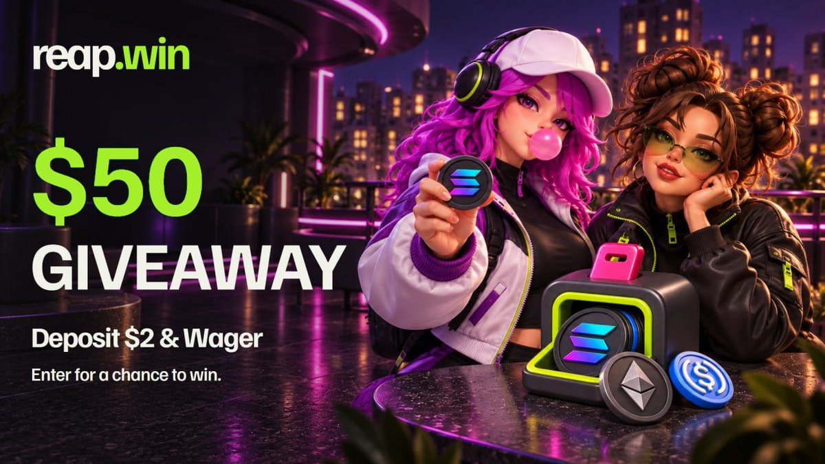 CryptoWithCGA's tweet photo. 50 Giveaway ~ Ends in 24 Hrs 🎰

🔹RT &amp; Follow @reapwin 
🔹Depo and wager min $2 ( Post Proof ): https://t.co/lYGNRiWFxq

( AD, NFA, DYOR ) https://t.co/N6IhiZnTvG