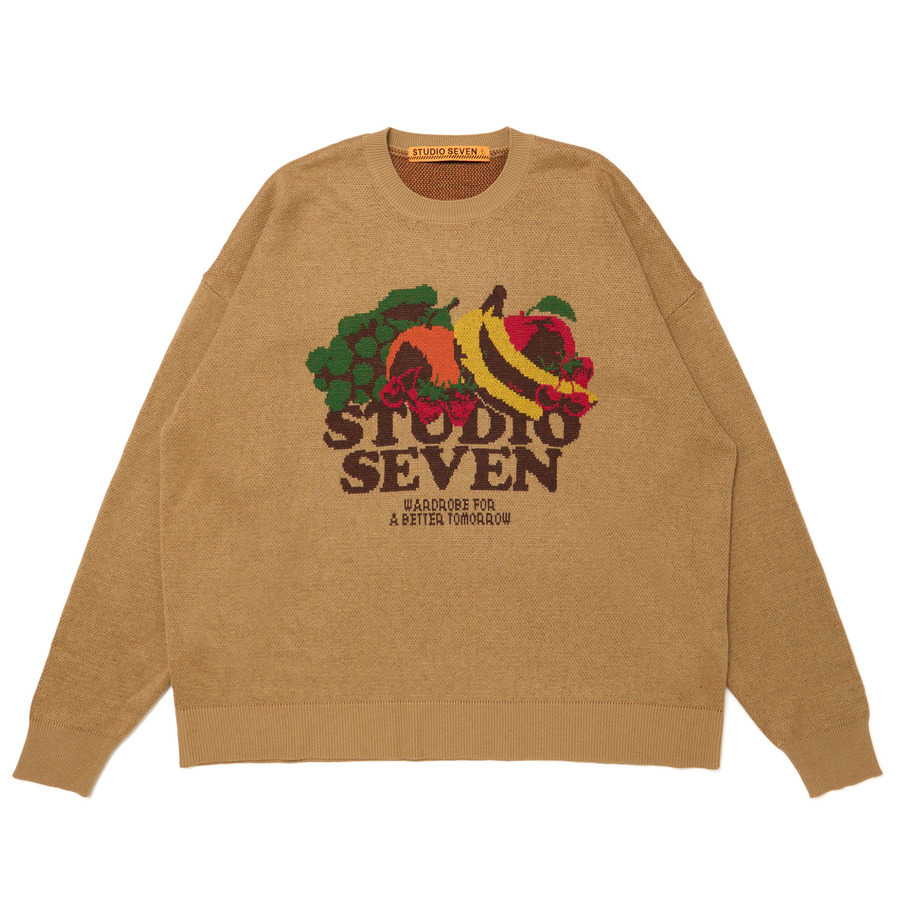 _STUDIOSEVEN's tweet photo. 【New Arrival】

Fruit Jacquard Knit
¥19,800 tax in

フルーツグラフィックを編み柄で表現し、軽やかさと程よい厚みを両立させた生地で仕上げた、ダブルジャガードニット🍎🍊

〈ONLINE〉
https://t.co/aQTD6gV8sX

#STUDIOSEVEN
#スタジオセブン
 #EXILENAOTO https://t.co/ivxzyyJs7e