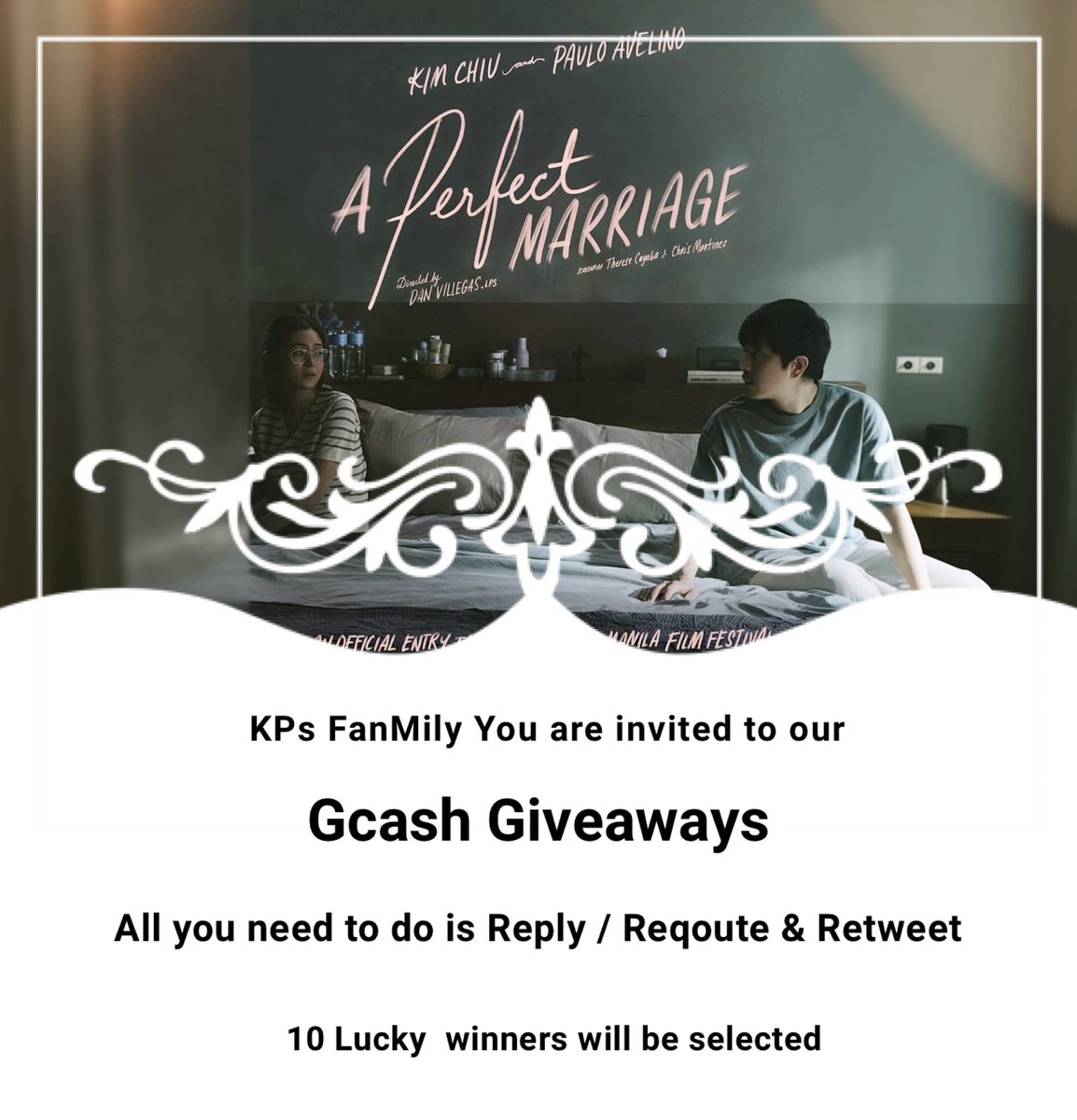 LilWayne_143's tweet photo. SPREAD TO EVERYONE FANMILY 

Mag bibigay ulit ako ng Gcash Giveaways

A PERFECT MARRIAGE TEASER

#APerfectMarriageTeaser
#QuantumFilms
#WASDFilms
#MMFF2026
#KimChiu #PauloAvelino https://t.co/1XyYoWUavL