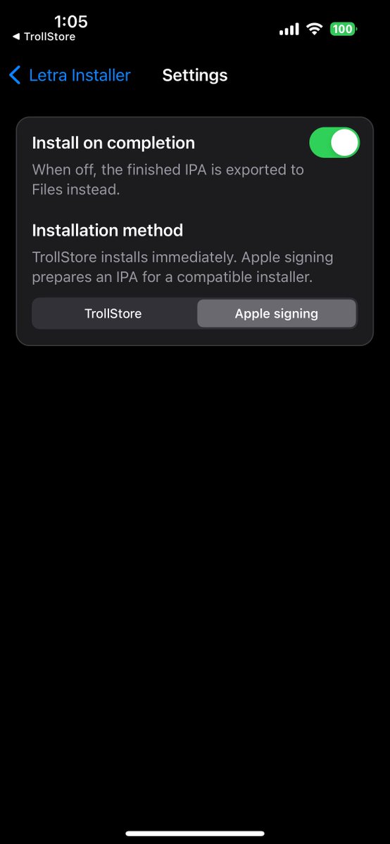 CokePokes's tweet photo. Letra Installer is becoming something more. Wanted apps installed natively so I’m going hard https://t.co/QwCFMnJ5pl