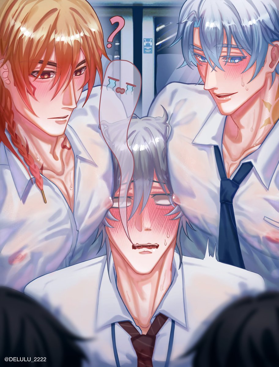 Delulu_2222's tweet photo. Taking the subway with 2 bosses during rush hour
(full version) 
#MyCae
#PhaiCae https://t.co/7OJ66fHNTl
