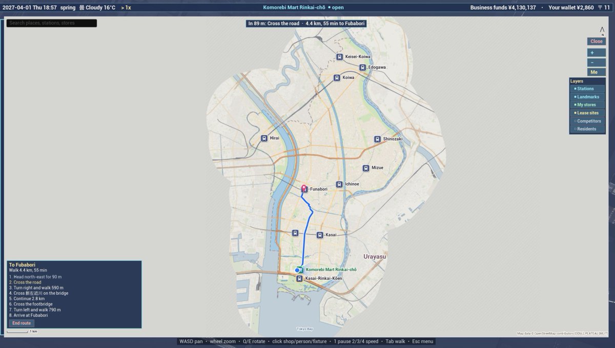 Wero_Estavez's tweet photo. I’m recreating Tokyo’s Edogawa City in Unreal Engine.

The goal: explore the entire ward, street by street, and run your own businesses.

The roads shown here are already walkable in-game. Still early, but I can’t wait to show more. https://t.co/gWkvy1Fpmv