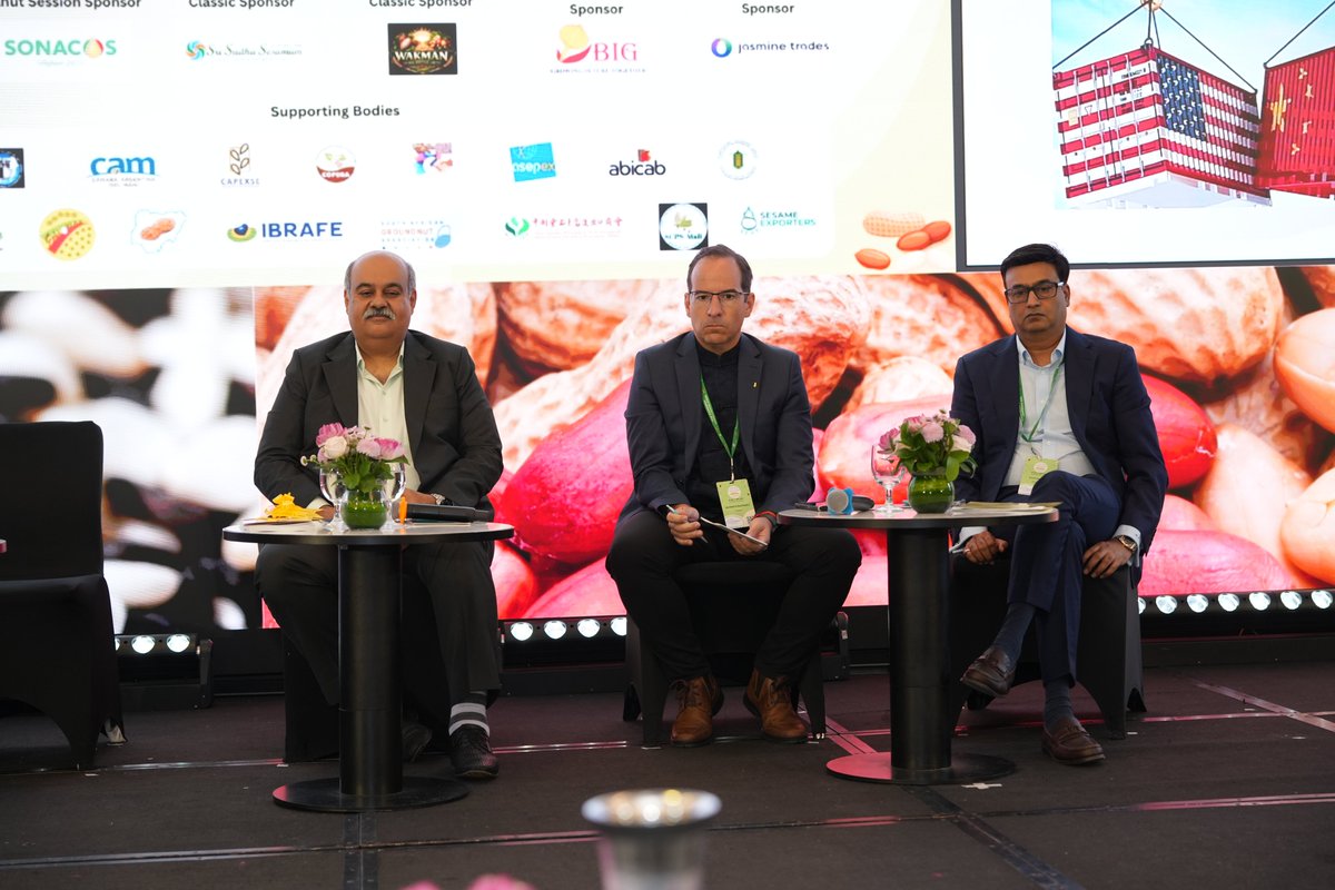 SesameInfo12's tweet photo. Watch now: https://t.co/yilXbM2T31

Discussion-2: Origin-wise 2026/27 Peanut Supply Scenario, chaired by Mr Sanjiv M Sawla, featuring industry experts from India, China, Brazil, USA and Senegal at WSPC 2026, Vietnam.

More details: https://t.co/P5q7o74Ujp

#WSPC2026 https://t.co/QaRLUT9jOA