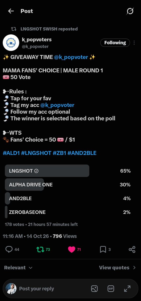 dhdbfrnjs's tweet photo. @k_popvoter @k_popvoter for #LNGSHOT https://t.co/yxSLoztgSm