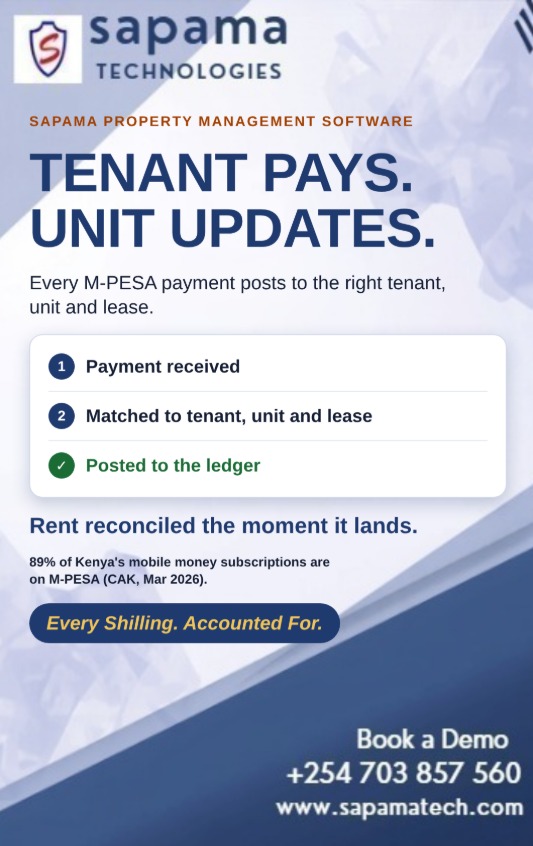 sapamatech's tweet photo. Tenant payments and unit updates made easy. Every M-PESA transaction is automatically posted to the correct tenant, unit, and lease. Rent is reconciled instantly upon arrival.
#PropertyManagement #RentCollection #Mpesa #RealEstate #PropertyManager #Landlord #RentalProperty https://t.co/gInrG9XOhX
