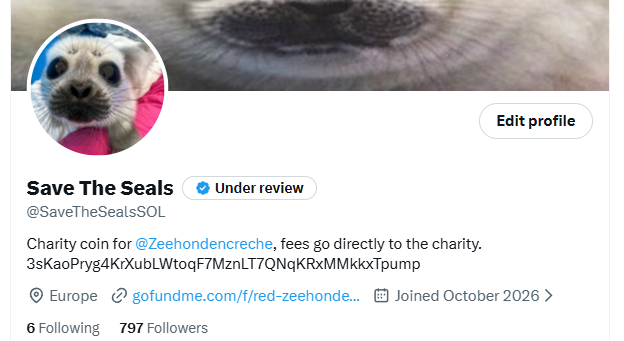 SaveTheSealsSOL's tweet photo. @__klodis__ @Zeehondencreche @donatedotgg I did already yesterday, X being so slow processing it. https://t.co/oKzVpedGGn