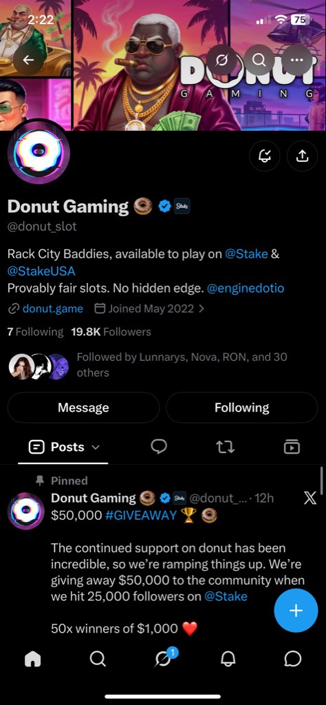 jmmmvpy0's tweet photo. @donut_slot @Stake following here and on stake! 

manifesting my first ever big win @donut_slot 🙏🫡

tagging @aikawins @leebithyun https://t.co/8DdMMLAmc9