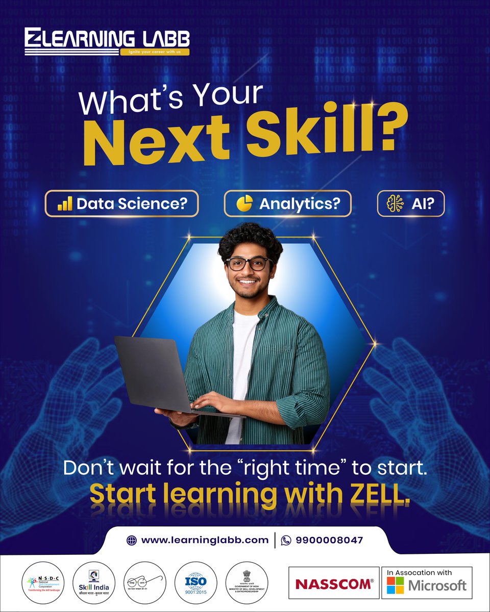 learninglabb's tweet photo. Technology keeps evolving, and so should your skills. 

🚀 Choose a skill, apply it, and keep improving.

Start your learning journey with ZELL!

#DataScience #DataAnalytics #AISkills #CareerGrowth #ZELL https://t.co/2j07YTvOOg